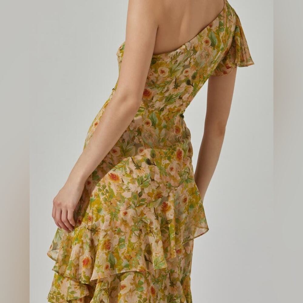 ASTR The Label ASYMMETRIC RUFFLE ONE-SHOULDER MAXI DRESS - Picture 4 of 8